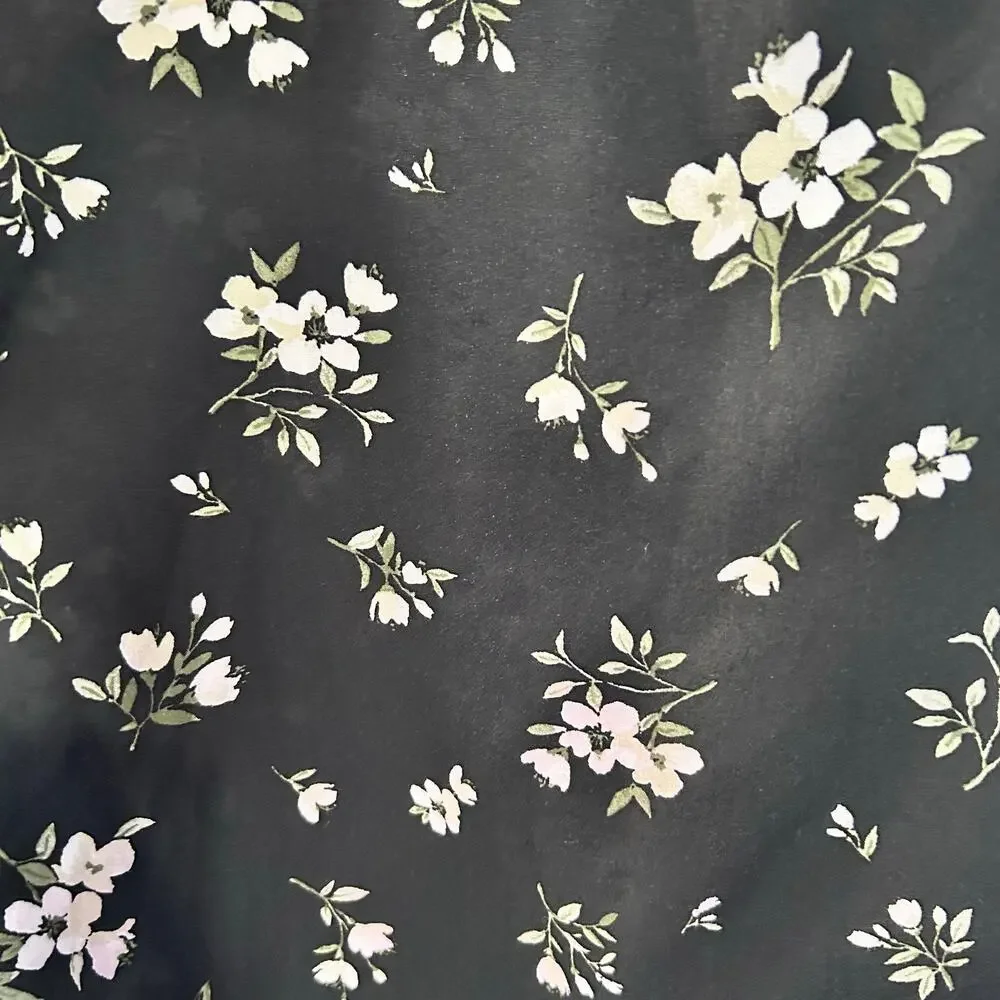 Old Navy Top Tank Black Floral Fairy Coquette Boho Keyhole Pleated XXL Summer - Picture 9 of 9